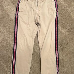 Ralph Lauren Tan Chinos with Red Accents